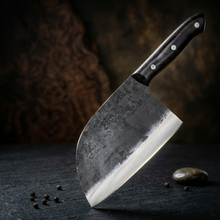 Aurochs 6" Hand Forged Cleaver, Forged Steel, Black Rosewood Handle