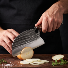 Razorback 6" Hand Forged Cleaver, High Carbon Steel, Rosewood Handle