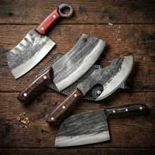Handcrafted 4-Piece Hand Forged Chef & Cleaver Set by Xcutlery