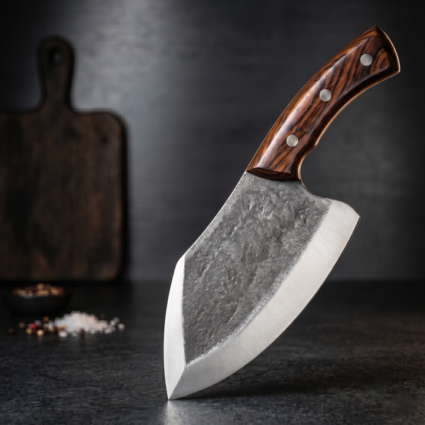 Kodiak 8 inch hand forged drop point cleaver with rosewood handle, main product view