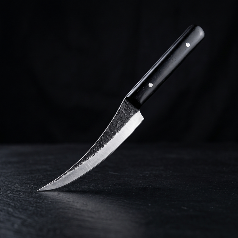 Mako 7.5 inch hand forged boning knife with black rosewood handle