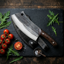 Kermode 7" Hand Forged Chef's Cleaver, High Carbon Steel