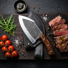 Kodiak 8" Hand Forged Cleaver, High Carbon Steel, Rosewood Handle