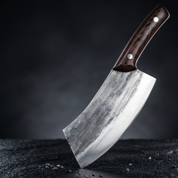 Kermode 7" Hand Forged Chef's Cleaver, High Carbon Steel