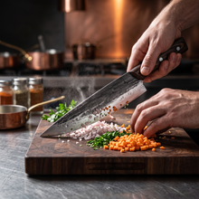 Ironclad 8.7" Hand Forged Chef Knife, High Carbon Steel