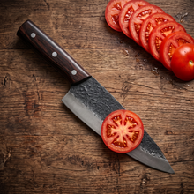 Orca 12" Hand Forged Chef Knife, High Carbon Steel, Black Rosewood Handle