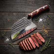 Razorback 6" Hand Forged Cleaver, High Carbon Steel, Rosewood Handle