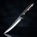 Barracuda 10 inch hand forged fillet knife with black rosewood handle, main photo