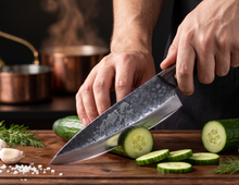 Orca 12" Hand Forged Chef Knife, High Carbon Steel, Black Rosewood Handle