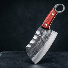 Warthog 6 inch hand forged meat cleaver knife, main product view of the blade